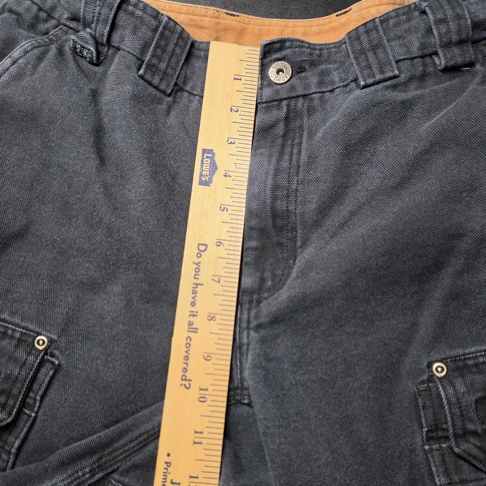 Duluth Trading Co Cargo Pants Mens 32x31 Black Good Fire Hose Workwear Canvas